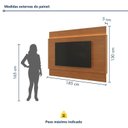 Ver imagem 4 de Rack com Painel para TV até 65 Polegadas 185cm x 187cm com LED 100% MDF Pés em Madeira Maciça Ares