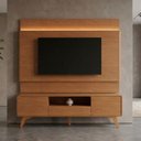 Ver imagem 1 de Rack com Painel para TV até 65 Polegadas 185cm x 187cm com LED 100% MDF Pés em Madeira Maciça Ares