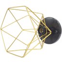 Ver imagem 3 de Lustre Teto Plafon Industrial Aramado Cálice Dourado Retrô Luminária Vintage Preto Agp Ilumini