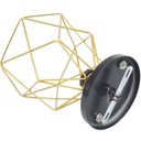 Ver imagem 5 de Lustre Teto Plafon Industrial Aramado Cálice Dourado Retrô Luminária Vintage Preto Agp Ilumini