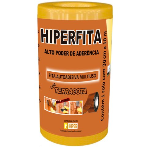 Fita Asfáltica Terracota Autoadesiva 30CMX10MT Hiperfita