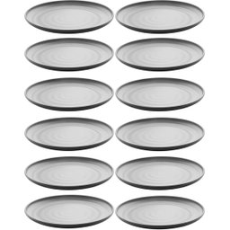 Kit 12 Pratos de Sobremesa Oriental em Melamina 18cm para Restaurante Japonês Lyor - 1