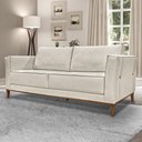 Ver imagem 6 de Sofá Decorativo 2 Lugares 190cm Pés em Madeira Tarantino Linho Off White Rústico - Gran Belo