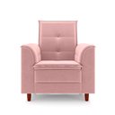 Ver imagem 6 de Poltrona de Amamentação Quarto Infantil com Puff Kate Pés Palito Suede Rosa Bebê + Binde Amofada New
