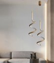 Ver imagem 2 de Pendente Espiral Dourado Led 24W 3200K Bivolt PARIS LUZ