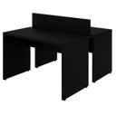 Ver imagem 1 de Mesa Dupla para Escritório 1,20x1,35mm - s/ Gavetas - Preto/Preto - 26070