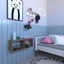 Ver imagem 1 de Nicho para Quarto Infantil Retangular 60x16cm Bege/Carvalho Mel