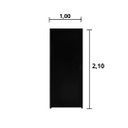 Ver imagem 3 de Porta Lambril C/Fechadura Alumínio Preto 2.10 x 1.00 Lado Esquerdo- Hale