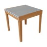 Mesa Jantar Extensível 90 / 180 Cm com Vidro Fendi Cor Amêndoa - 1