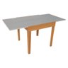 Mesa Jantar Extensível 90 / 180 Cm com Vidro Fendi Cor Amêndoa - 2