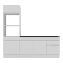 Ver imagem 7 de Armário de Cozinha Compacta 212cm com Rodapé Veneza Multimóveis V2113 Branco
