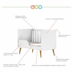 Berço Mini Cama Caring  - 6