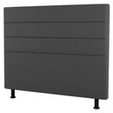 Ver imagem 1 de Cabeceira Casal Malik 140cm Suede Cinza Escuro