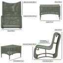 Ver imagem 2 de 2 Poltronas e Mesa Texas em Alumínio Pintura Marrom Corda Náutica Trama Original