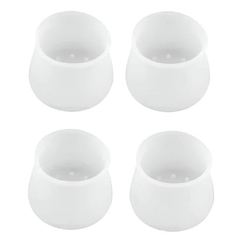 Kit 4 Capa de Silicone Pé de Cadeira Mesa Anti Risco e Ruído Unica
