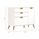 Ver imagem 3 de Cômoda Infantil 1 Porta 3 Gavetas Caring 