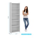 Ver imagem 6 de Kit Escritório Estante e Escrivaninha 4 Gavetas Menu Móveis Branco