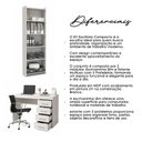Ver imagem 7 de Kit Escritório Estante e Escrivaninha 4 Gavetas Menu Móveis Branco