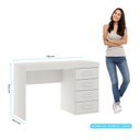 Ver imagem 5 de Kit Escritório Estante e Escrivaninha 4 Gavetas Menu Móveis Branco