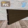 Rodapé de PVC 10 cm altura Frisado barra com 2 M cor IMBUIA - 1