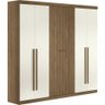 Guarda Roupa Casal 6 Portas Ripado Buriti Santos Andira Jatoba - 1