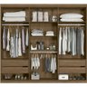 Guarda Roupa Casal 6 Portas Ripado Buriti Santos Andira Jatoba - 5