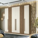 Ver imagem 3 de Guarda Roupa Casal 6 Portas Ripado Buriti Santos Andira Jatoba