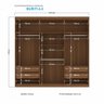 Guarda Roupa Casal 6 Portas Ripado Buriti Santos Andira Jatoba - 7