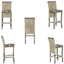 Ver imagem 5 de Mesa Bistrô e 2 Banquetas Roma Marrom Corda Náutica Estofado 6 Trama Original