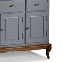 Ver imagem 3 de Balcão Buffet 3 Portas 2 Gavetas Hannover 60803 Linz Móveis - Cinza/Imbuia