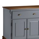 Ver imagem 2 de Balcão Buffet 3 Portas 2 Gavetas Hannover 60803 Linz Móveis - Cinza/Imbuia