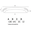 Ver imagem 6 de Puxador Tellus IL 2098 - Black- 128MM