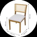 Ver imagem 5 de Conjunto Sala de Jantar Mesa Retangular 250cm com 8 Cadeiras Estofadas com Encosto em Tela Rattan