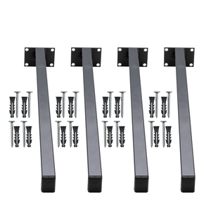 Suporte para Pia de Parafusar 4 Un Mão Francesa 40cm Preto Grapa Parede Granito Balcão Microondas