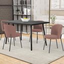 Ver imagem 6 de Cadeira para Sala de Jantar Cozinha Estofada Gavi L02 Suede Rosê - Lyam Decor
