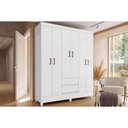 Ver imagem 1 de Guarda Roupa 6 Portas 2g c/Pés Fit S. Andirá Branco