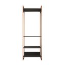 Ver imagem 3 de Closet Modulado Estilo Industrial Solteiro Loft Preto Cabideiro Base Cobre