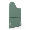 Ver imagem 1 de Cabeceira Orgânica Cama Box Solteiro Sea 90cm com Frame Bouclé Verde Menta - Desk Design