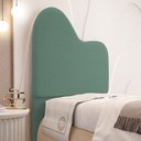 Ver imagem 2 de Cabeceira Orgânica Cama Box Solteiro Sea 90cm com Frame Bouclé Verde Menta - Desk Design
