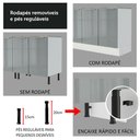 Ver mais imagens de Cozinha Completa Madesa Lux 270001 com Armário e Balcão Branco/Cinza Cor:Branco Cinza