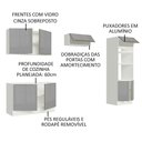Ver imagem 4 de Cozinha Completa Madesa Lux 270001 com Armário e Balcão Branco/Cinza Cor:Branco Cinza