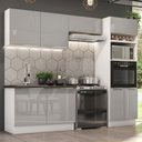 Ver imagem 1 de Cozinha Completa Madesa Lux 270001 com Armário e Balcão Branco/Cinza Cor:Branco Cinza