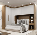 Ver imagem 1 de Modulado Casal 8 Portas 100%MDF Cumaru Fendi - Novo Horizonte