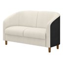 Ver imagem 7 de Sofá 2 Lugares 120cm Dolar Courino Preto| Bouclé Suave Off White - Sallar Home