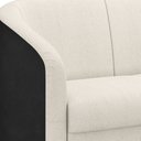 Ver imagem 6 de Sofá 2 Lugares 120cm Dolar Courino Preto| Bouclé Suave Off White - Sallar Home