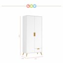 Ver imagem 4 de Guarda-roupas Infantil 2 Portas 1 Gaveta Caring 