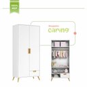 Ver imagem 5 de Guarda-roupas Infantil 2 Portas 1 Gaveta Caring 