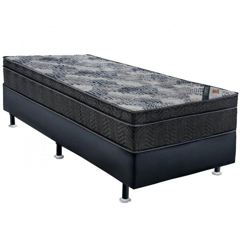 Cama Box ISO Molas Superpocket Solteiro Ortobom Preto/Azul