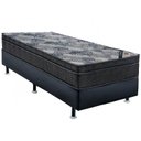 Ver imagem 1 de Cama Box ISO Molas Superpocket Solteiro Ortobom Preto/Azul