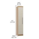 Ver imagem 2 de Guarda Roupas Armário Multiuso 1 Porta 40cm Selene Soluzione Móveis